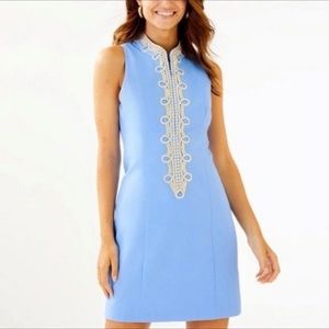 Lilly Pulitzer blue and gold dress